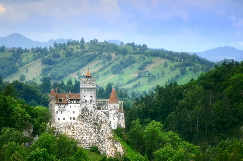 Where is Bran Castle? It's in the foothills of the Carpathian Mountains, in Transylvania.