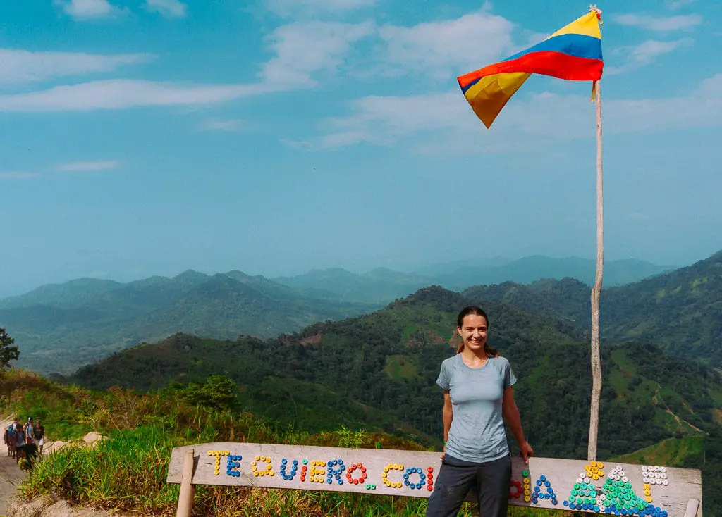 Reaching our first landmark -- this viewpoint -- after starting my Ciudad Perdida Colombia tour with Expotur Colombia