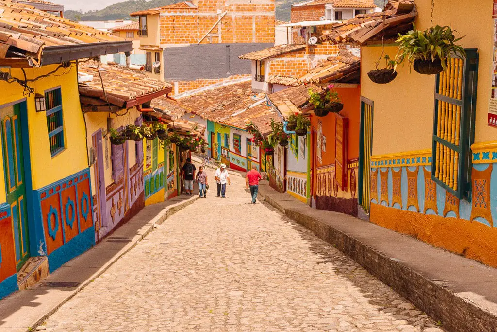 The main reason to tour Guatape is to see the colorful houses.