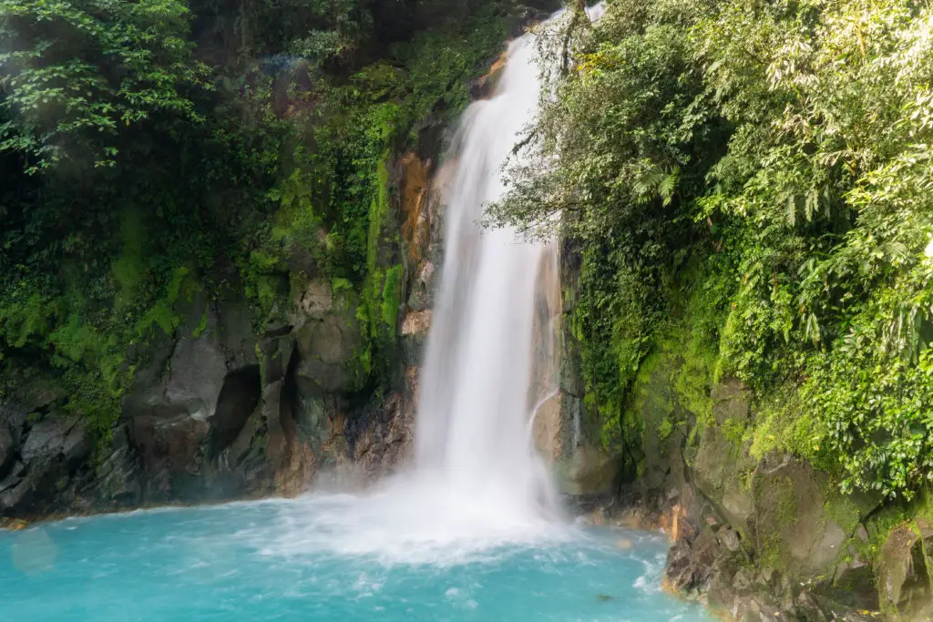 Rio Celeste is an essential stop when backpacking Costa Rica.
