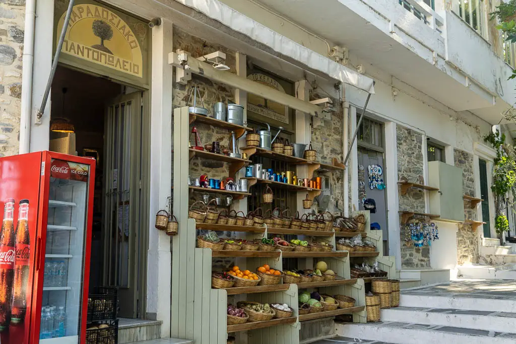 When you're backpacking through Greece, you'll often find shops with only Greek signage